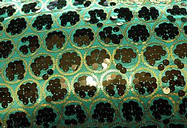 SEQUINS & CIRCLES BLACK & AQUA CUSHION 30 cm X 60 cm RECTANGLE NEW DESIGNER